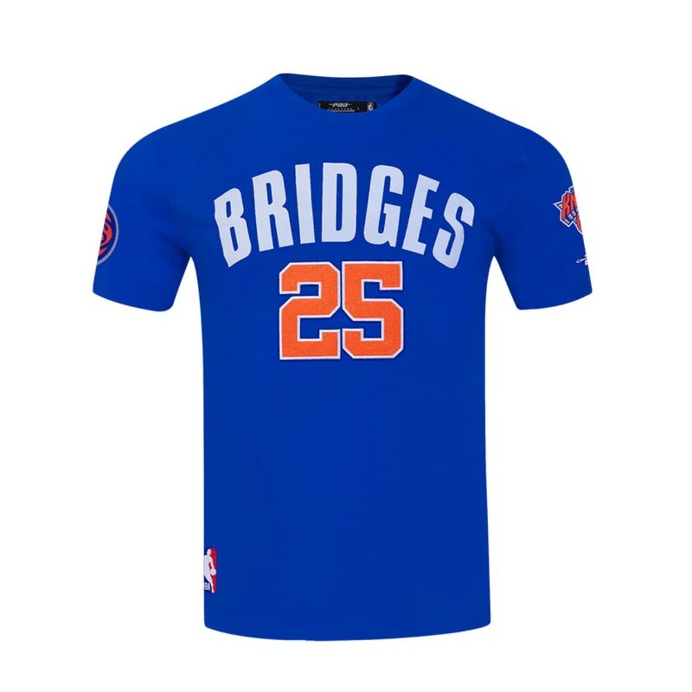 Pro Standard New York Knicks NBA Crew Neck T-Shirt Mikal Bridges Number 25